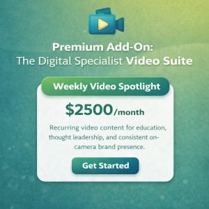 Video specialist suite $2500 monthly pricing
